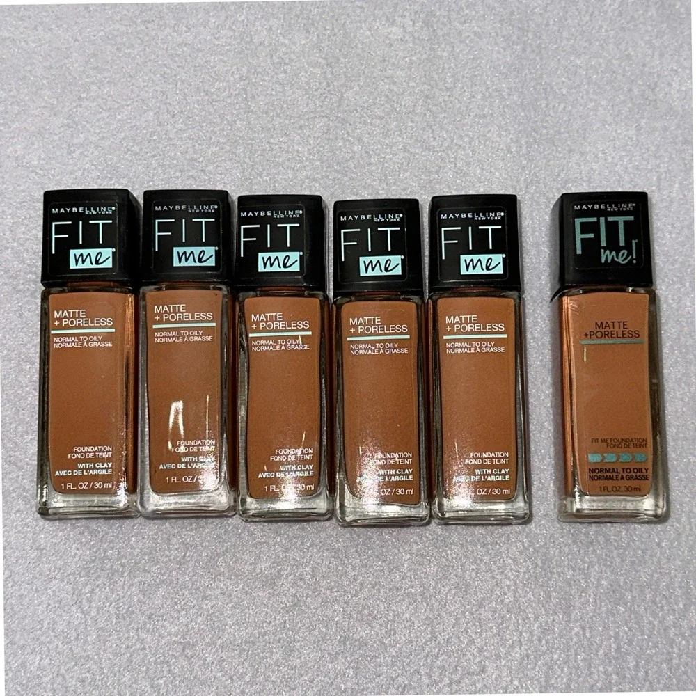 Maybelline‎ Fit Me Matte+Poreless 358 Latte Foundation NEW Lot of 6